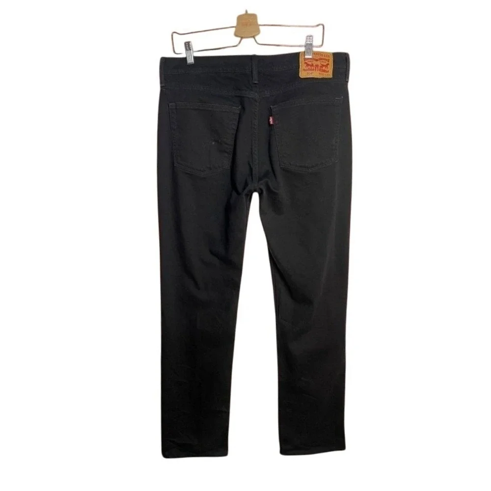 Levi Strauss Mens 514 Straight Fit Black Jeans 36 x 34